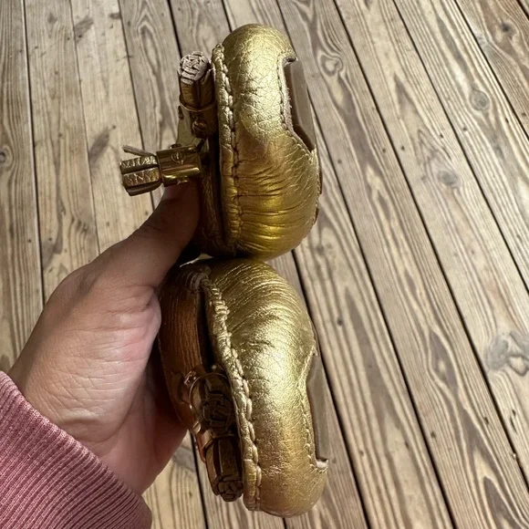Tory Burch Metallic Gold Tassel Loafers - Picture 4 of 4